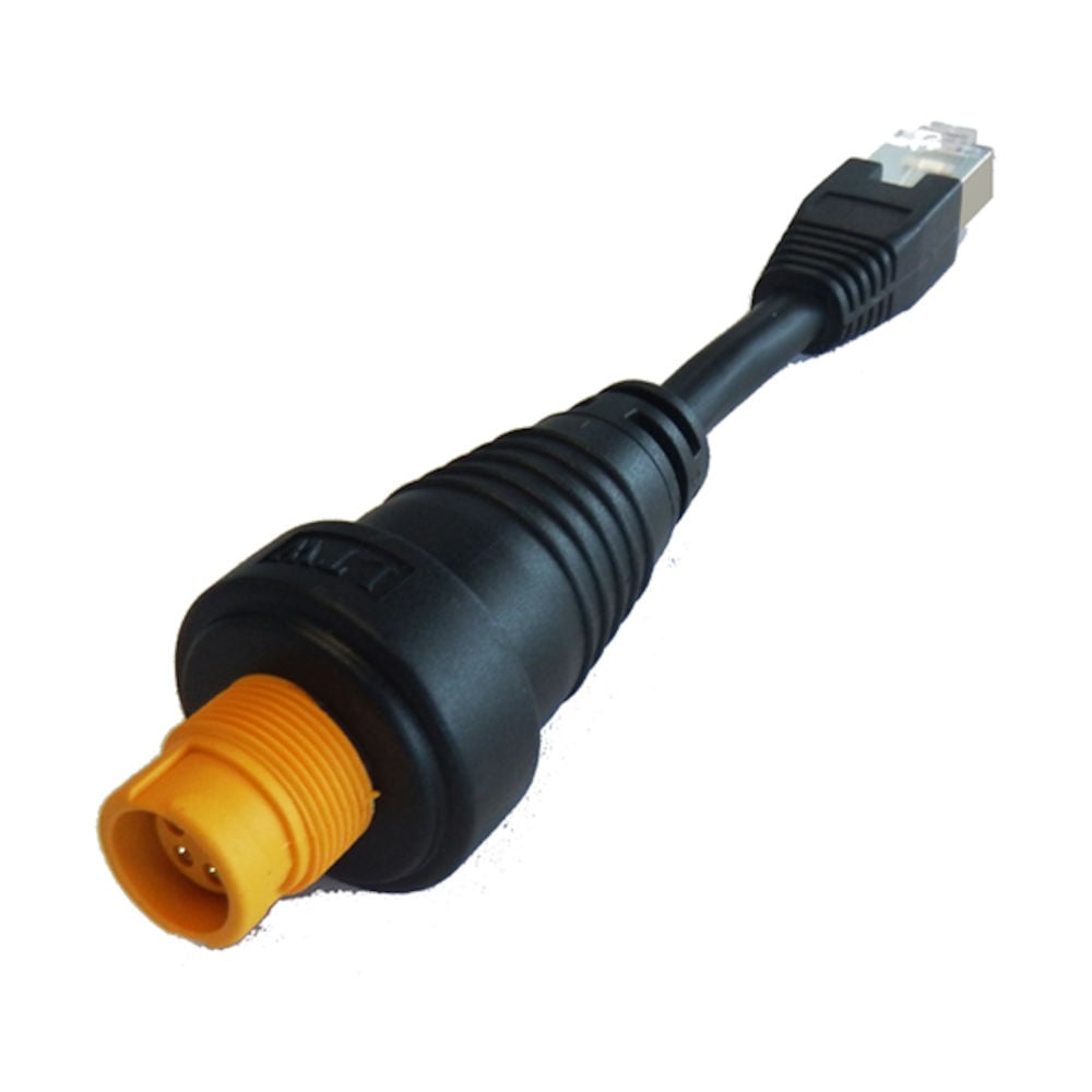 5P Male to RJ45 Female Simrad Ethernet Adapter Cable Yellow 2M 
