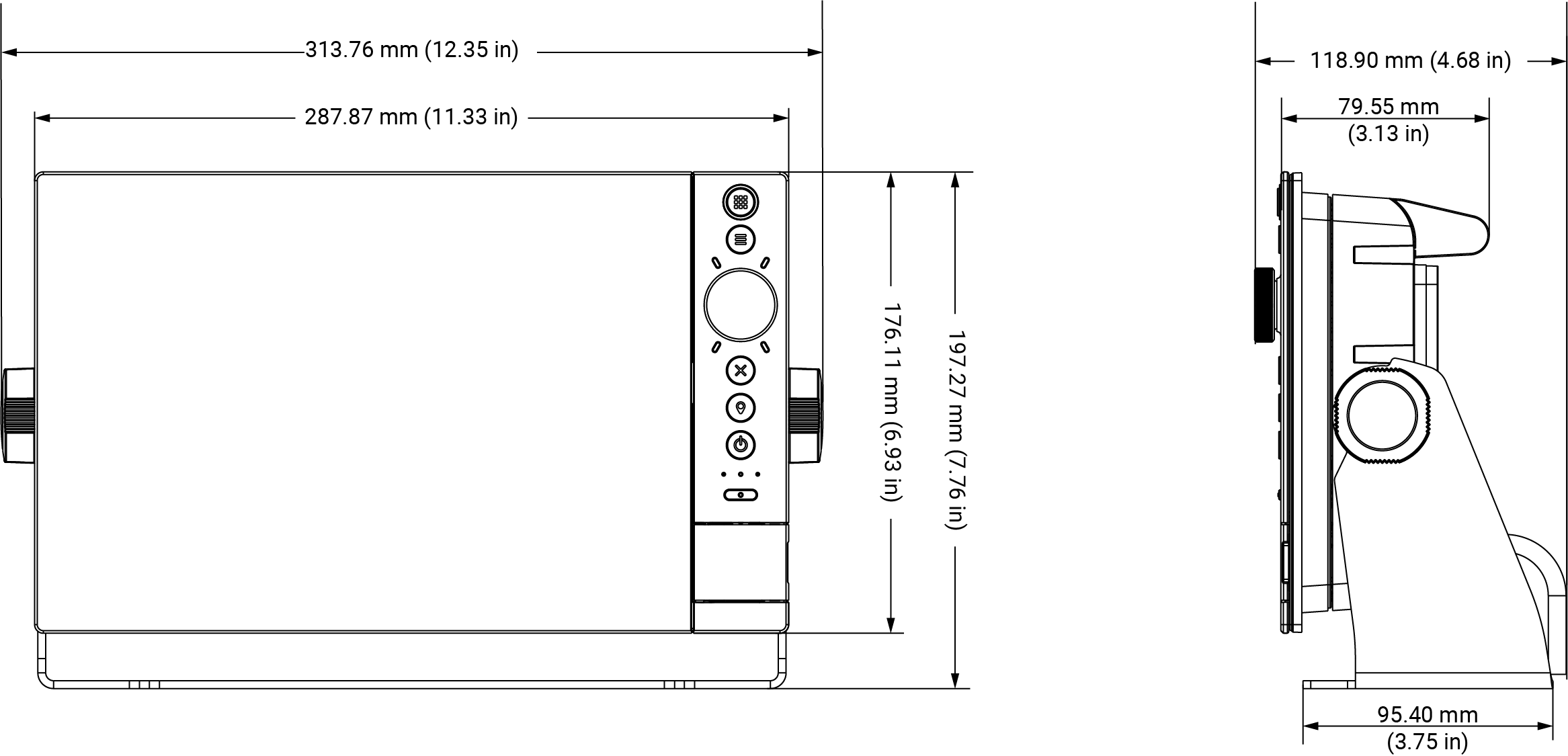 NSS 4 10-inch dimension drawing