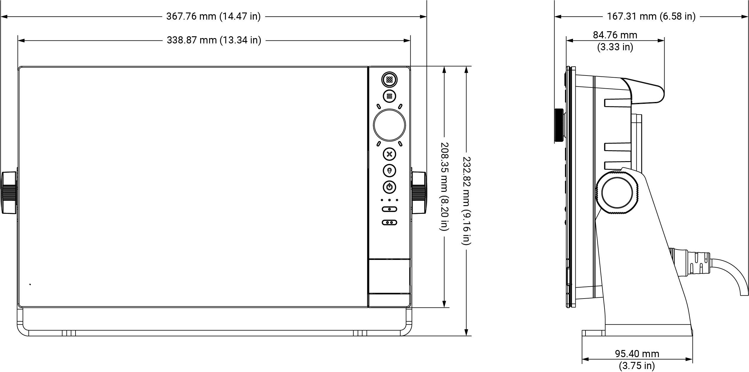 NSS 4 12-inch dimension drawing